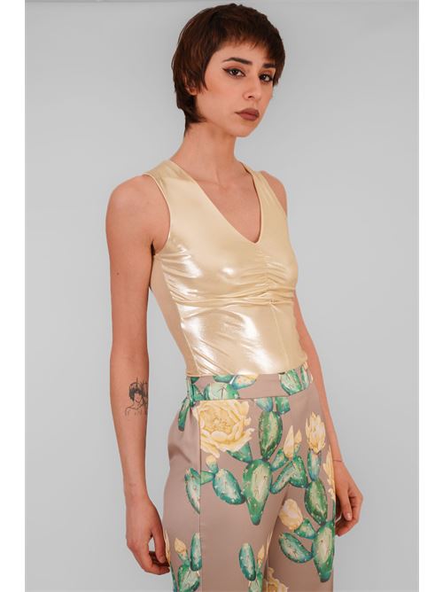 Body elastico laminato Manuela Riva | BD 03/0876 SAGIALLO